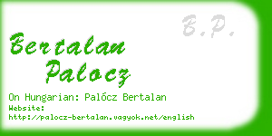 bertalan palocz business card