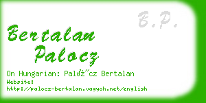 bertalan palocz business card